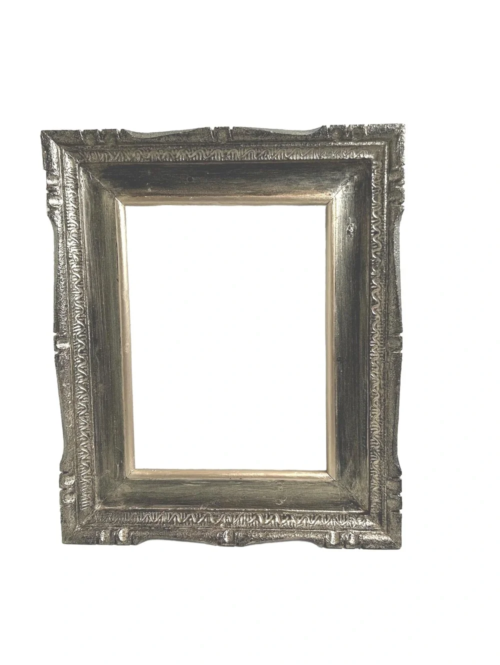 Vintage Light Gold Accented Ornate Wooden Picture Frame